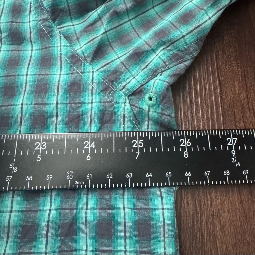Ariat Shirt Mens Extra Large Green Pro Series Western Button Down Rodeo Workwear - Picture 6 of 8